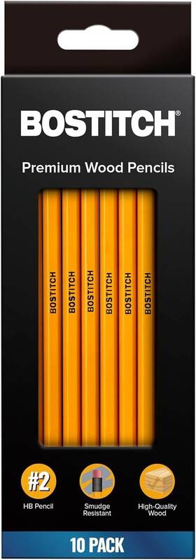 Pnc10y-bos Trademark Fine Art Bostitch Premium #2 Pencils American Cedar Wood 10 Pack Yellow