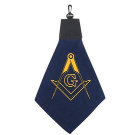Tromic Usa 788863184494 Mason G Square And Compass Freemason Masonic Triangle Golf Towel Small Blue