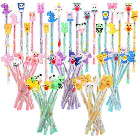 Ua0049 Ulema 48 Pcs Cute Stackable Pencils For Students 1 Count Pack Of Black