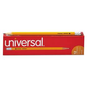 Universal Unv55400 Wooden #2 Pencil Black Hb Lead Pack 1 Count Of 12 Yellow