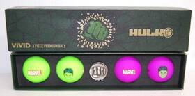 Vivid 818615024614 Marvel Avengers - Hulk 4pc Golf Ball Set Green/purple With Marker