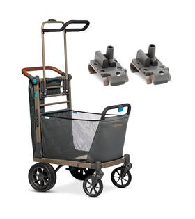 Wadabuggy 850041404196 Foldable Beach Cart Bundle - Lightweight Wagon With Wheel Holders U