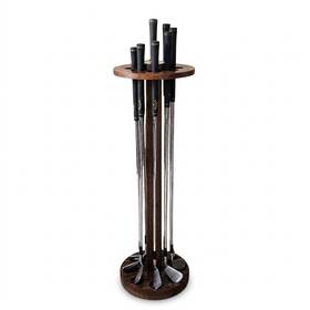 Weaver Wood Designs 8-club Personalized Rotating Golf Rack - Oak Floor Display Usa Made