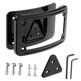 3148 Wfcyx 767248915007 3 Hole Curved Laydown License Plate Mount Bracket With Frame Fit For Black 3148 Wfcyx 767248915007 3 Hole Curved Laydown License Plate Mount Bracket With Frame Fit For Black