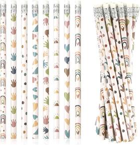 W12694 Whaline 48pcs Boho Pencils With Erasers 1 Count Pack Of 48 Multicolor