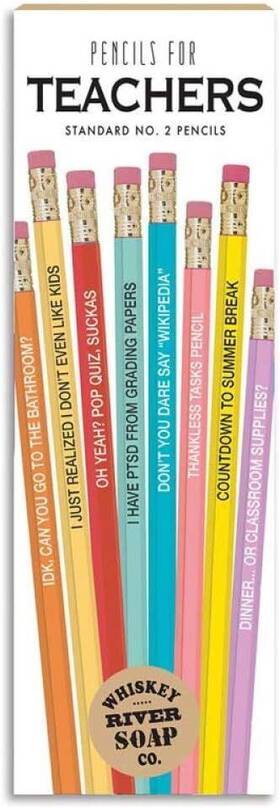 Whiskey River Soap Company 045399160539 Pencils For Teachers Box Of 8 Standard No. 2