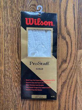 Wilson 016559238047 Prostaff Gold Medium-large Ladies Left Cabretta Leather Golf Glove Women