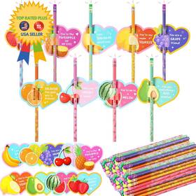 Woanger-pencils-91 Woanger 90 Sets Valentines Day Pencils For Kids Cards With Black