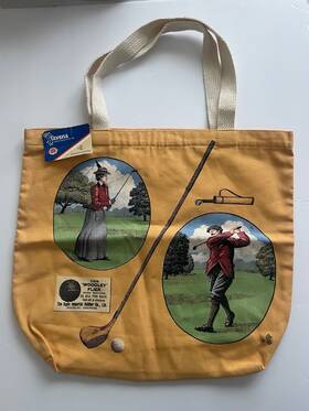 Rn-15424 Woodley New Vintage Golf Tote Bag Inch Flier Yellow Large 16x15
