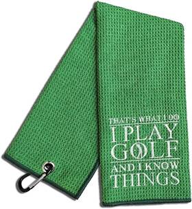 Rgt016 Wuuckoo Thats What I Do Play Golf And Know Things Embroidered Green Large
