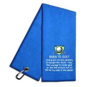 Rgt035 Wuuckoo Born To Golf Embroidered Towel - Funny With Large