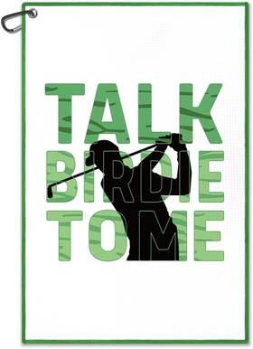Ryt008 Wuuckoo Talk Birdie To Me Golf Towel Funny Towels For Bags With White