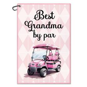 Ryt033 Wuuckoo Best Grandma By Par Printed Pink Golf Towel Funny