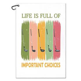 Ryt037 Wuuckoo Life Is Full Of Important Choices Printed Golf Towel Funny White