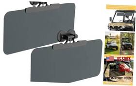 Xhuic Zyb-001 2-pack Magnetic Sun Visor For Utv And Golf Cart Polarized Anti-glare Adjustable