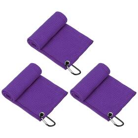 Ye000788a250428ye Yelarxi Golf Towels Towel With Clip Waffle Pattern Tri-fold Deep Plum