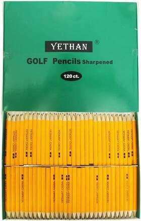 8004-p Yethan Golf Pencils 3.5 Inch Half Pencil 144 Count Pack Of 1 Pcs