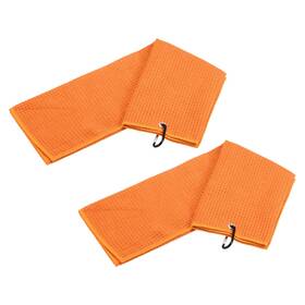 Yof240723kk000279jp Yokive 2 Pcs Tri-fold Golf Towels Club Waffle 24x16-inch Orange
