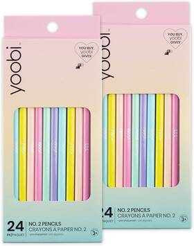 Wrpe1349 Yoobi #2 Pencils Pre-sharpened In Cute 48 Count Pack Of 1 Pink