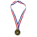 Lot 15 Golf Award Medals Antique Gold Tone 2" Ribbon Lanyard Tournament New. Fixed Price $22.00.