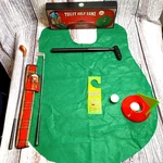 Toilet Bathroom Golf Mat Set Game Potty Putter Novelty + Junior W/bag.. Fixed Price $45.00.