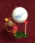 The Swing Mouse With Golf Ball Christmas Ornament By Carlton Cards. Fixed Price $6.96.