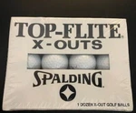 Set Of 12 Golf Balls White-new-top Flite X-out-spalding. Fixed Price $10.00.