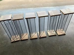6 Total Storage Organizer Holder Display Rack Stand Floor Wood/metal Towers. Fixed Price $97.64.
