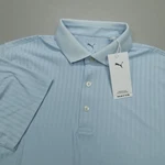 Puma Mattr Stripe Jacquard Polo Golf Shirt Men's Size Xl Haute Tropic Blue. Fixed Price $39.88.