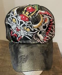 Panther And Skull Stephanie Headwear Multicolor Rhinestone Tattoo Snapback Hat. Fixed Price $22.00.