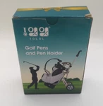 10L0L Golf Holder With 3 Pieces Pens Silver Black Pencil. Fixed Price $16.90.
