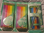 3 Ticonderoga #2 Hb Standard Wooden Pencils 10-PACK Assorted Colors. Fixed Price $8.00.