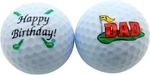 Westmon Works Happy Birthday Dad Ball Set Of 2 Golfer Gift Pack. Fixed Price $13.74.