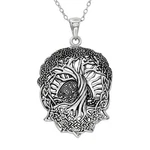 Tree Of Life Pendant Sterling Silver Celtic Knot Jewelry Yggdrasil Necklace 20". Fixed Price $69.99.