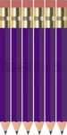 48 Violet Purple Mini Short Half Golf Hexagon #2 Eraser Expresspencilstm. Fixed Price $14.95.