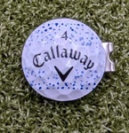 Callaway Supersoft Golf Ball Marker With Magnetic Hat Clip Splatter Chrome Tour. Fixed Price $15.95.