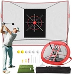 Fahkns Golf Practice Net 10 X 7FT Heavy Duty - Black/red. Fixed Price $82.49.
