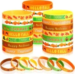 Junebrushs 42PCS Thanksgiving Party Favors Silicone Bracelets Multicolor. Fixed Price $17.99.