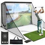 Sturdum Golf Hitting Net 10X7FT Heavy Duty 32MM Steel Frame For Backyard Driving. Fixed Price $212.42.