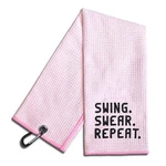 Wuuckoo Swing Swear Repeat Embroidered Pink Golf Towel, Funny Large,. Fixed Price $22.10.