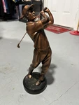 Professional Golfer Swinging Club Decorative Statue With Trophy Base 15". Fixed Price $47.99.