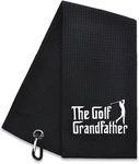 Hafhue Golf Grandfather Embroidered Towel, 15.8 X 23.6 In, Black. Fixed Price $23.99.