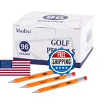 Madisi Golf Pencils With Eraser, #2 Hb Half, 3.5" Mini, Pre-sharpened, 96 Count. Fixed Price $20.67.