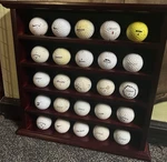 J.g. Hickory 25 Golf Ball Display Cabinet Mahogany Wood Wall Mount Case. Fixed Price $30.00.