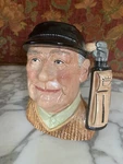 Royal Doulton The Golfer Character Jug D6623 Large 7.5 Black Hat Bag Clubs. Fixed Price $55.00.