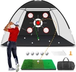 With Practice Mat,golf Hitting Aid Nets 10X7FT For Backyard Driving Chi. Fixed Price $49.98.
