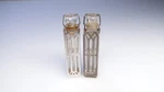 Sterling Wells Art Deco Perfume Bottles Pair Signed Miniature Flask Set. Fixed Price $99.98.