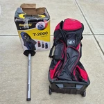 Bag Boy Rolling Travel Golf Padded Cover T-2000 Black Red Used. Fixed Price $128.98.