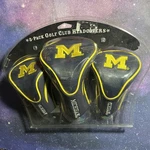 Team Golf Michigan Wolverines 3PK Contour Club Headcovers New. Fixed Price $70.00.