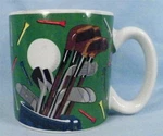 Clubs Tees Coffee Mug Burton Large Size Great Gift For Golfer. Fixed Price $18.74.